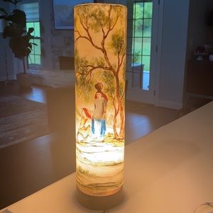 Gorgeous hand painted camel lamp